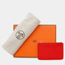 Pre Owned Hermes Roulis Rose Texas Chevre Mysore Goatskin Wallet