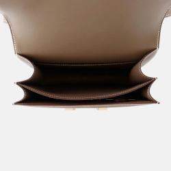 Pre Owned Hermes Constance Mini Etoupe Epsom Leather Shoulder Bag