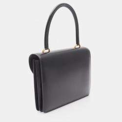 Pre Owned Hermes Vasco Leather Black Bag