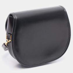 Pre Owned Hermes Black Box Calf Leather Shoulder Bag