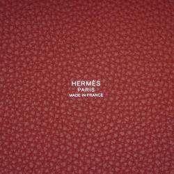 مملوكة مسبقًا Hermes Picotin Lock H Rouge Bordeaux Taurillon Clemence MM