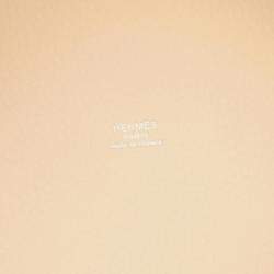 Pre Owned Hermes Picotin Lock Nata Ivory Taurillon Clemence Handbag PM