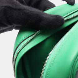 Pre Owned Hermes Plume Green Leather Shoulder Bag