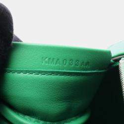 Pre Owned Hermes Plume Green Leather Shoulder Bag