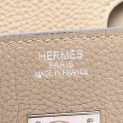 Pre Owned Hermes Birkin 35 Trench Beige Leather Handbag