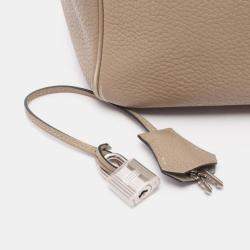 Pre Owned Hermes Birkin 35 Trench Beige Leather Handbag