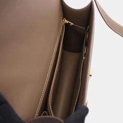 Pre Owned Hermes Constance 24 Etoupe Grey Epsom Leather Shoulder Bag