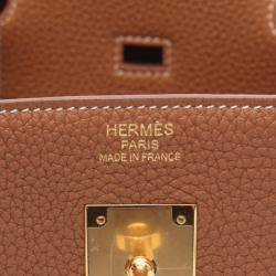 Pre Owned Hermes Birkin 40 Gold Togo Handbag