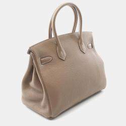 مملوكة مسبقًا حقيبة هيرمس بيركن 30 جلد إيتوب رمادي توغو