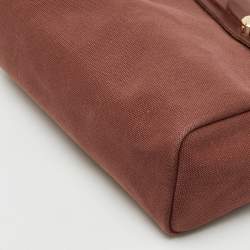 Pre Owned حقيبة هيرمس هيرباج 31 قماش تويلي ولون أحمر وجلد فاش هنتر