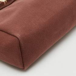 Pre Owned حقيبة هيرمس هيرباج 31 قماش تويلي ولون أحمر وجلد فاش هنتر