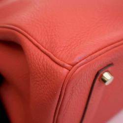 Pre Owned Hermes Birkin 35 Rose Jaipur Pink Red Togo Leather Top Handle Bag