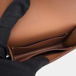 Pre Owned Hermes Constance Slim Wallet Gold Evercolor Leather Wallet