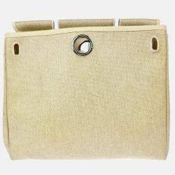 Pre Owned Hermes Natural Toile H Herbag a Dos Backpack