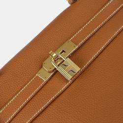 Pre Owned Hermes Kelly 32 Retourne Gold Togo 2way Handbag