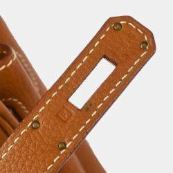 Pre Owned Hermes Kelly 32 Retourne Gold Togo 2way Handbag