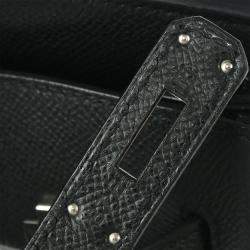 Pre Owned Hermes Birkin 30 Black Epsom Leather Tote Bag