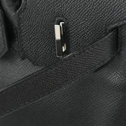 Pre Owned Hermes Birkin 30 Black Epsom Leather Tote Bag