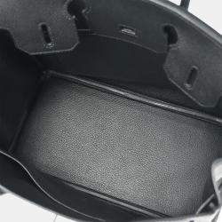 Pre Owned Hermes Birkin 30 Black Epsom Leather Tote Bag