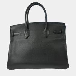 Pre Owned Hermes Birkin 30 Black Epsom Leather Tote Bag