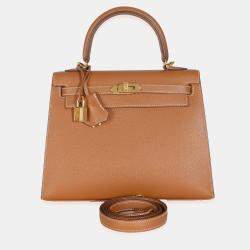 Pre Owned Hermes Gold Epsom Sellier Kelly 25 GHW