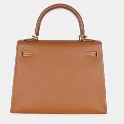 Pre Owned Hermes Gold Epsom Sellier Kelly 25 GHW