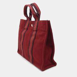 Pre Owned Hermes Furutto PM  Red Fabric Bag 