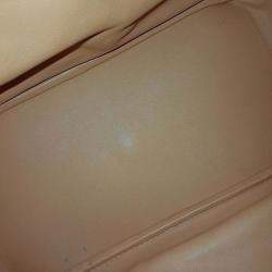 Pre Owned Hermes Lindy 30 Orange Leather Bag