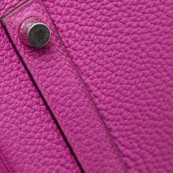Pre Owned Hermes Rose Pourpre Togo Leather Palladium Finish Birkin 30 Bag