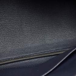 Pre Owned Hermes Bleu Nuit Togo Leather Gold Finish Birkin 25 Bag