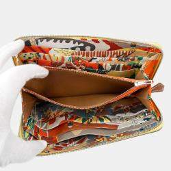 Pre Owned Hermes Azap Long Lime Evercolor Leather Wallet