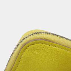 Pre Owned Hermes Azap Long Lime Evercolor Leather Wallet