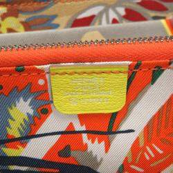 Pre Owned Hermes Azap Long Lime Evercolor Leather Wallet