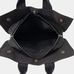 Pre Owned Hermes Herline PM Gray Nylon Canvas Tote Bag