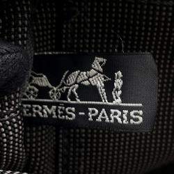 Pre Owned Hermes Herline PM Gray Nylon Canvas Tote Bag