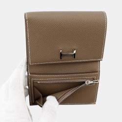 Pre Owned Hermes Bean Combine Etoupe Epsom Leather Handbag