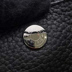 Pre Owned Hermes Garden Party PM Black Negonda Leather Tote Bag