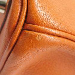 Pre Owned Hermes Birkin 30 Orange Chevre Mysore Goatskin Handbag