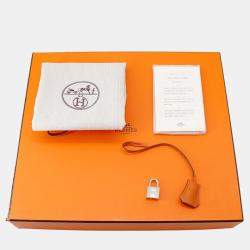 Pre Owned Hermes Birkin 30 Orange Chevre Mysore Goatskin Handbag