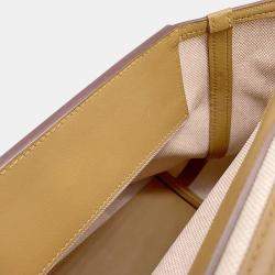 Pre Owned Hermes 24/24 Sac Van Quatre 35 Sesame Ecru Toile H Swift Leather Shoulder Bag