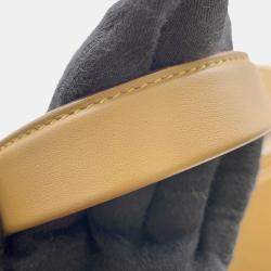 Pre Owned Hermes 24/24 Sac Van Quatre 35 Sesame Ecru Toile H Swift Leather Shoulder Bag