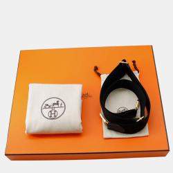 Pre Owned Hermes Evelyne III GM Black Taurillon Clemence Leather Shoulder Bag