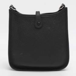 Pre Owned Hermès Black Taurillon Clemence Leather Evelyne TPM Bag