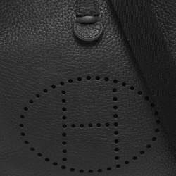 Pre Owned Hermès Black Taurillon Clemence Leather Evelyne TPM Bag