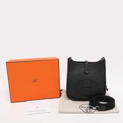 Pre Owned Hermès Black Taurillon Clemence Leather Evelyne TPM Bag