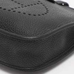 Pre Owned Hermès Black Taurillon Clemence Leather Evelyne TPM Bag