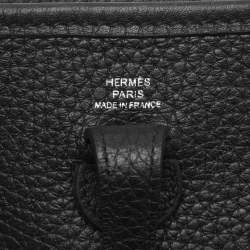 Pre Owned Hermès Black Taurillon Clemence Leather Evelyne TPM Bag