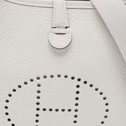 Pre Owned Hermès Gris Pale Taurillon Clemence Leather Evelyne TPM Bag