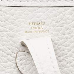 Pre Owned Hermès Gris Pale Taurillon Clemence Leather Evelyne TPM Bag