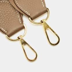 Pre Owned Hermes Etoupe Taurillon Clemence Leather Evelyne III PM Bag